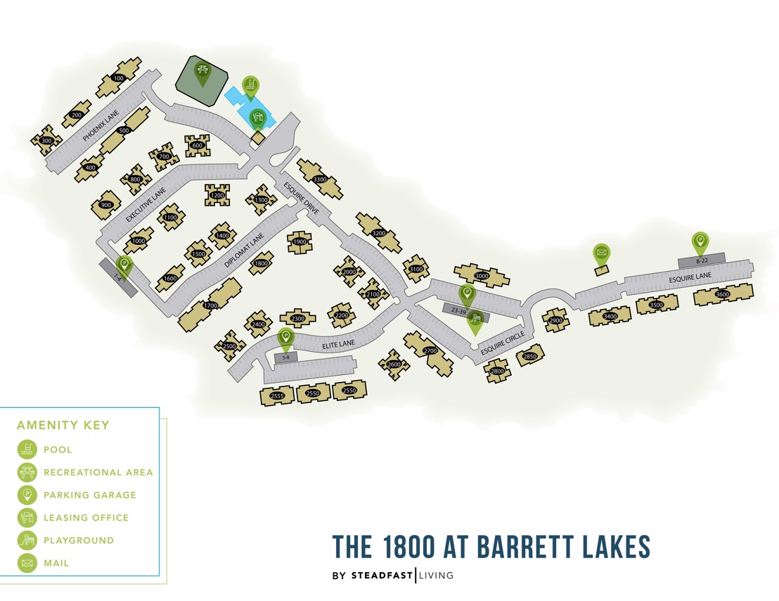 The 1800 at Barrett Lakes - Community Map